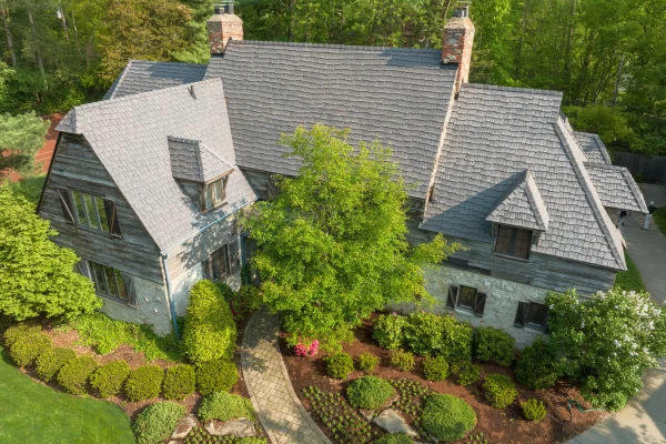 Residential synthetic shake roof