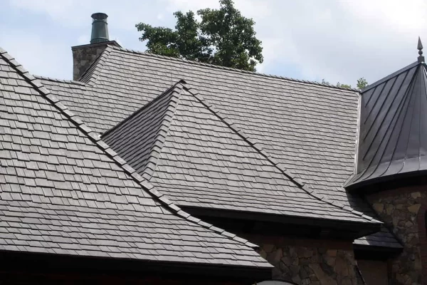 Enviroshake Aged Cedar composite cedar shake roof.