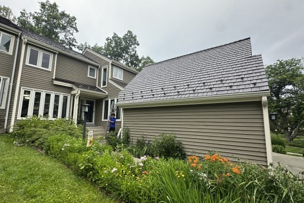 Enviroshake roofing installed with snowboards